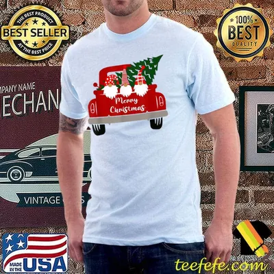 Christmas Gnome Red Truck Holiday Xmas 2021 Merry Christmas T-Shirt