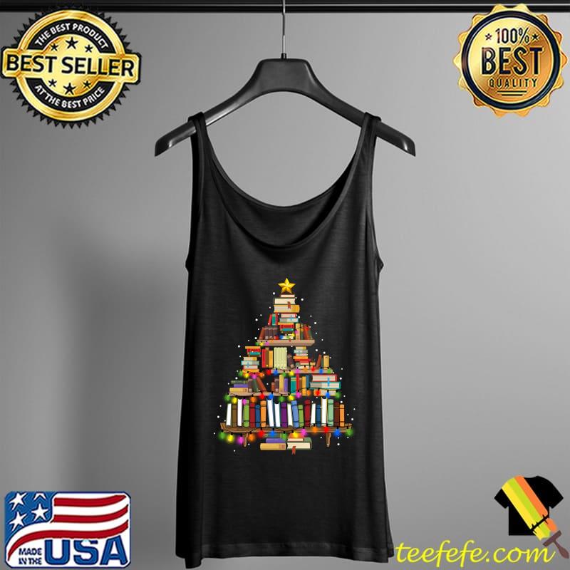 Christmas Library Tree Gift For Librarian And Book Lover T-s Tank Top Christmas Library Tree Gift For Librarian And Book Lover T-s Tank Top