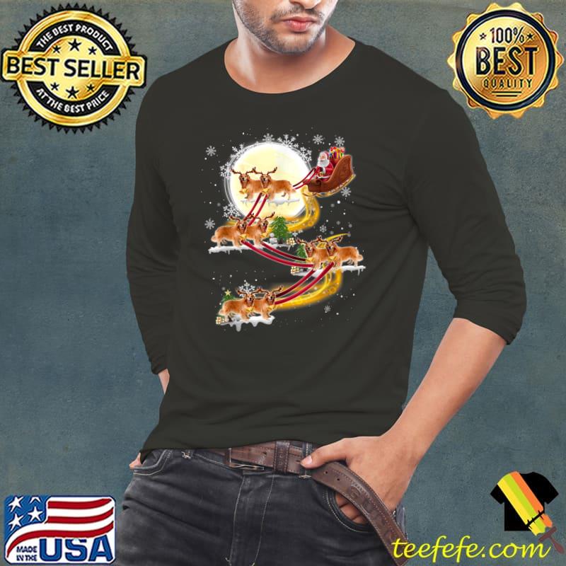 Christmas Santa Claus Riding Golden Retriever for Boys Girls T-Shirt Christmas Santa Claus Riding Golden Retriever for Boys Girls T-Shirt