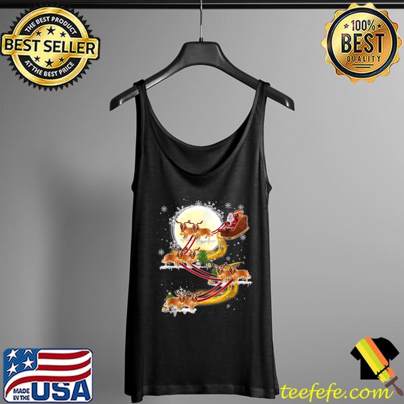 Christmas Santa Claus Riding Golden Retriever for Boys Girls T-Shirt Tank Top Christmas Santa Claus Riding Golden Retriever for Boys Girls T-Shirt Tank Top