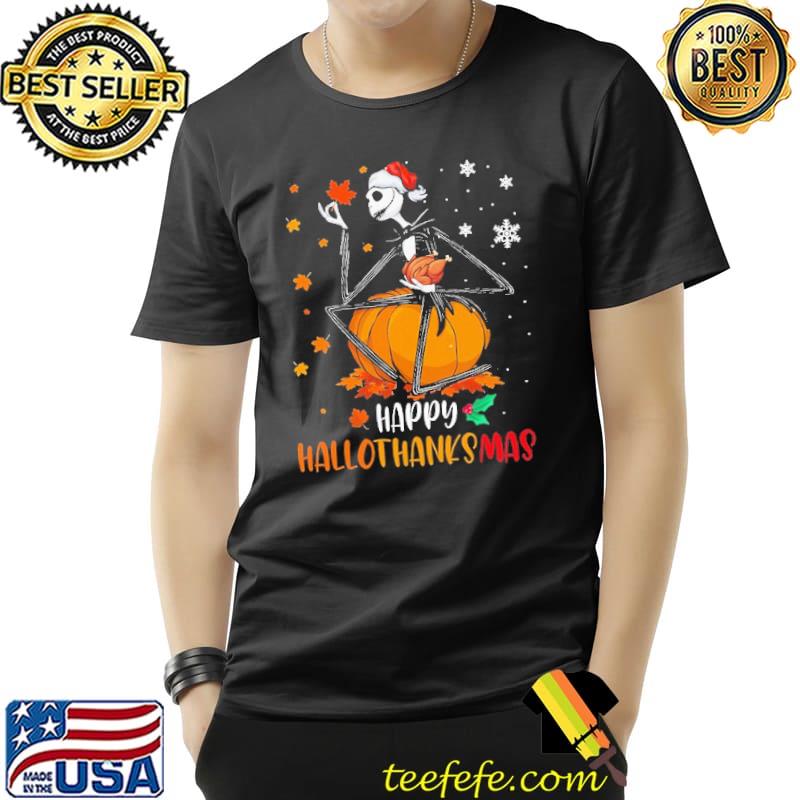 Christmas Skeleton Happy HalloThanksMas Shirt Unisex Christmas Skeleton Happy HalloThanksMas Shirt Unisex