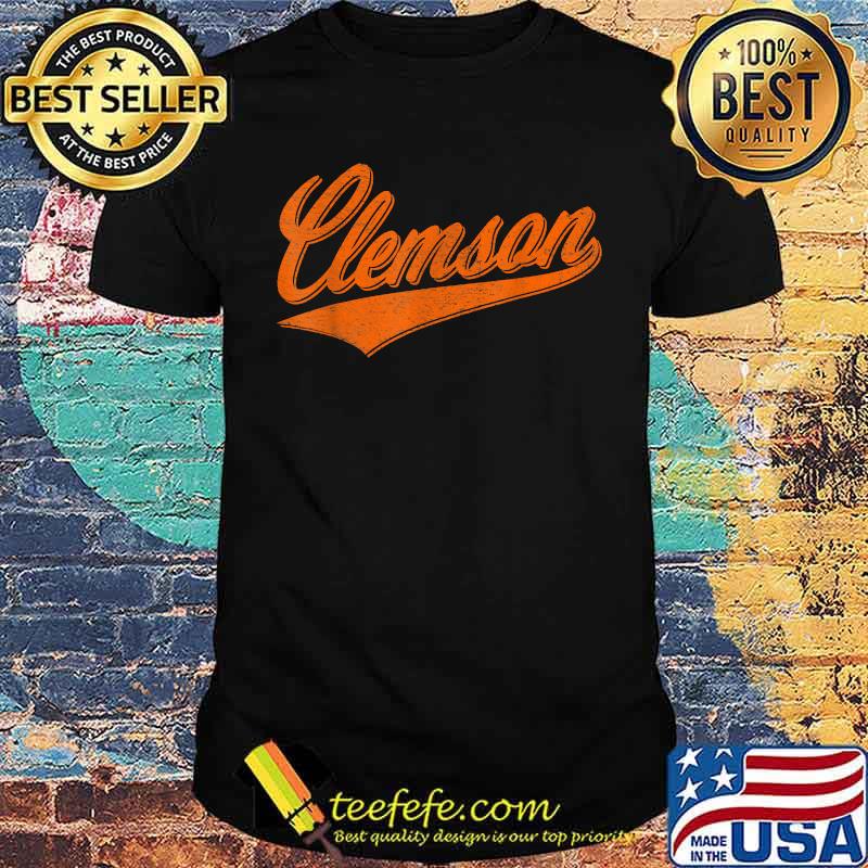Clemson South Carolina Flag Baseball Script Jersey T-Shirt