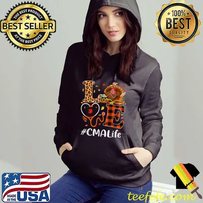 CMA Certified Medical Assistant Love Thanksgiving Leopard T-Shirt