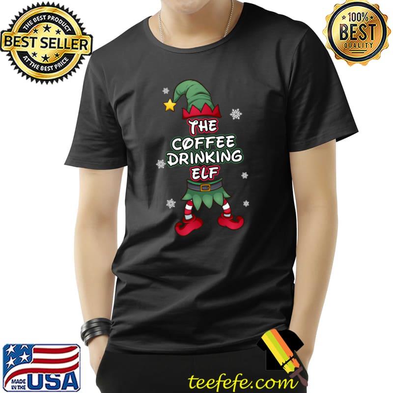 Coffee drining Elf christmas pajamas matching family group T-s Unisex Coffee drining Elf christmas pajamas matching family group T-s Unisex
