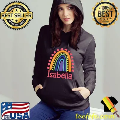 Colorful Boho Rainbow Girls Name Isabella T-Shirt