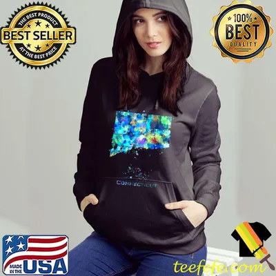 Connecticut Map Raglan Baseball T-shirt