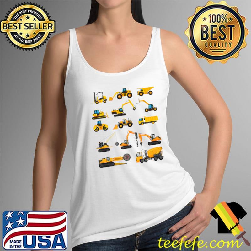 Construction Excavator Tee for Boys Girls Men and Women Premium T-Shirt Tank Top Construction Excavator Tee for Boys Girls Men and Women Premium T-Shirt Tank Top