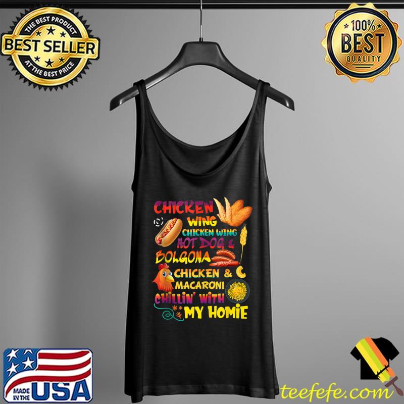 Cooked Chicken Wing Chicken Wing Hot Dog Bologna Macaroni T-s Tank Top Cooked Chicken Wing Chicken Wing Hot Dog Bologna Macaroni T-s Tank Top