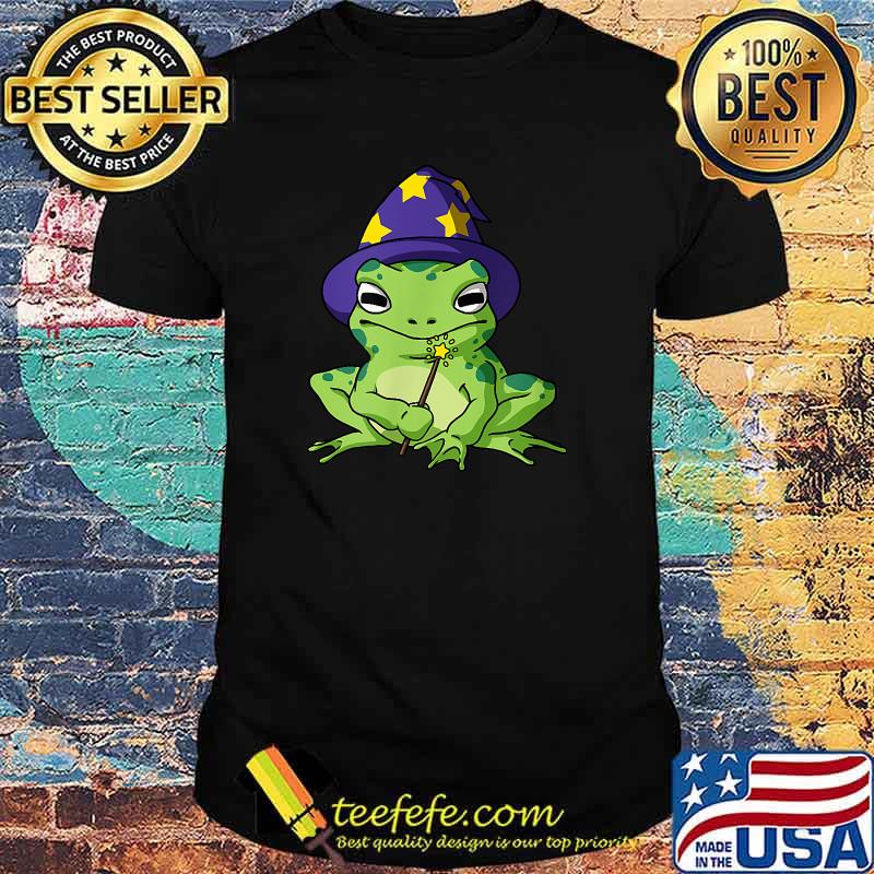 Cottagecore Aesthetic Magical Frog Wizard Hat Frogcore T-Shirt