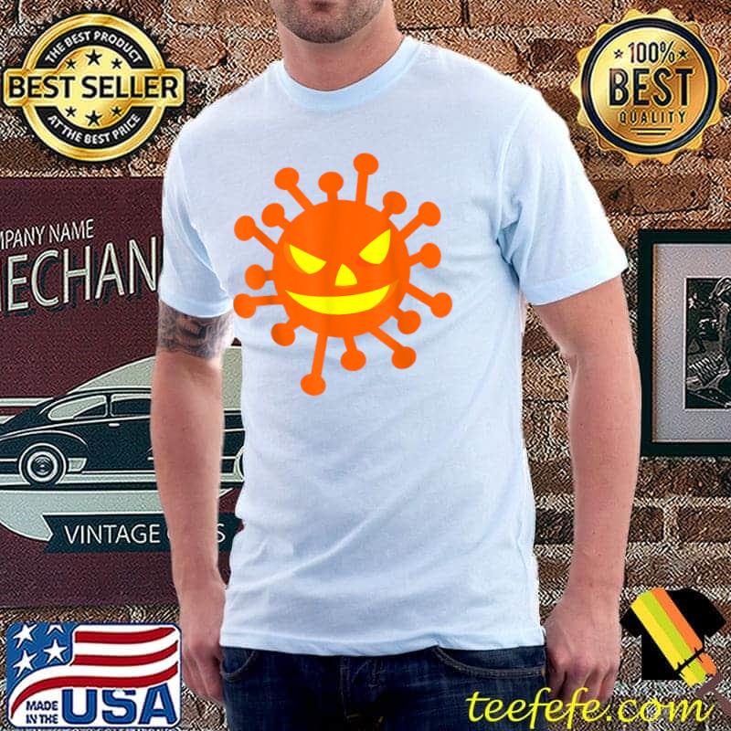 Covid O Lantern, Scary Pumpkin Virus Halloween Costume T-Shirt