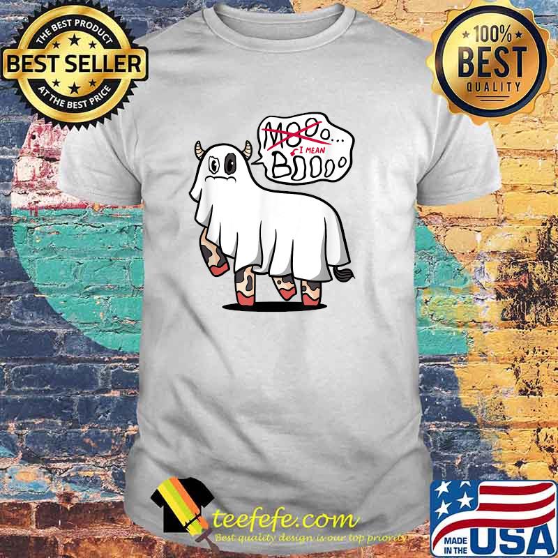Cow say Moo.. No I Mean Boo Funny Kids Ghost Halloween T-Shirt Cow say Moo.. No I Mean Boo Funny Kids Ghost Halloween T-Shirt
