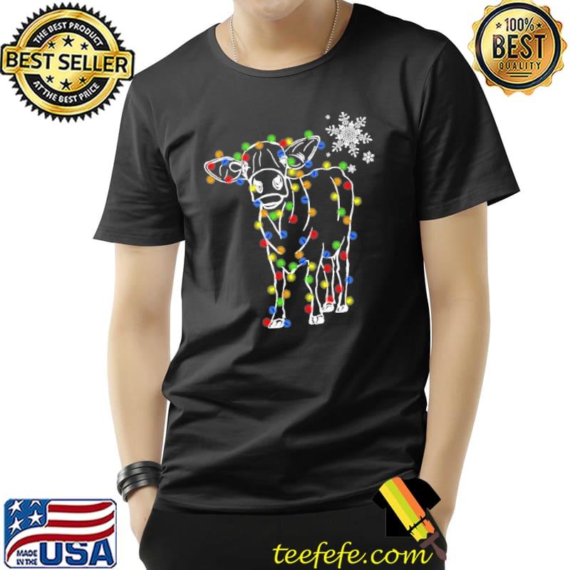 Cow Snow Animal Line Christmas Shirt Unisex Cow Snow Animal Line Christmas Shirt Unisex