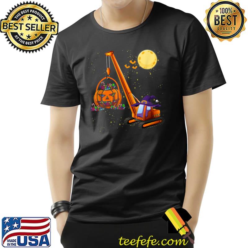 Crane Truck Pumpkin Toddler Halloween T-Shirt Crane Truck Pumpkin Toddler Halloween T-Shirt