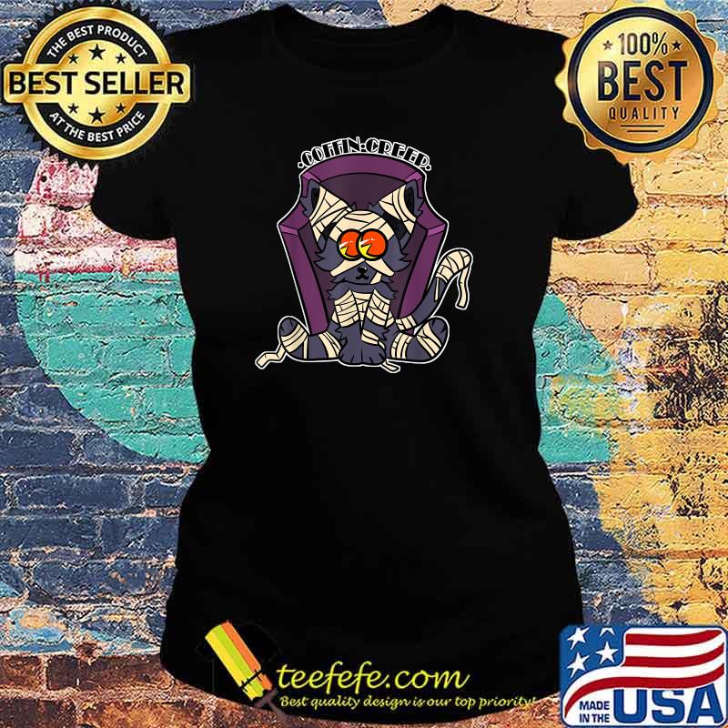Creepy Coffin Cat T-Shirt Ladies tee Creepy Coffin Cat T-Shirt Ladies tee