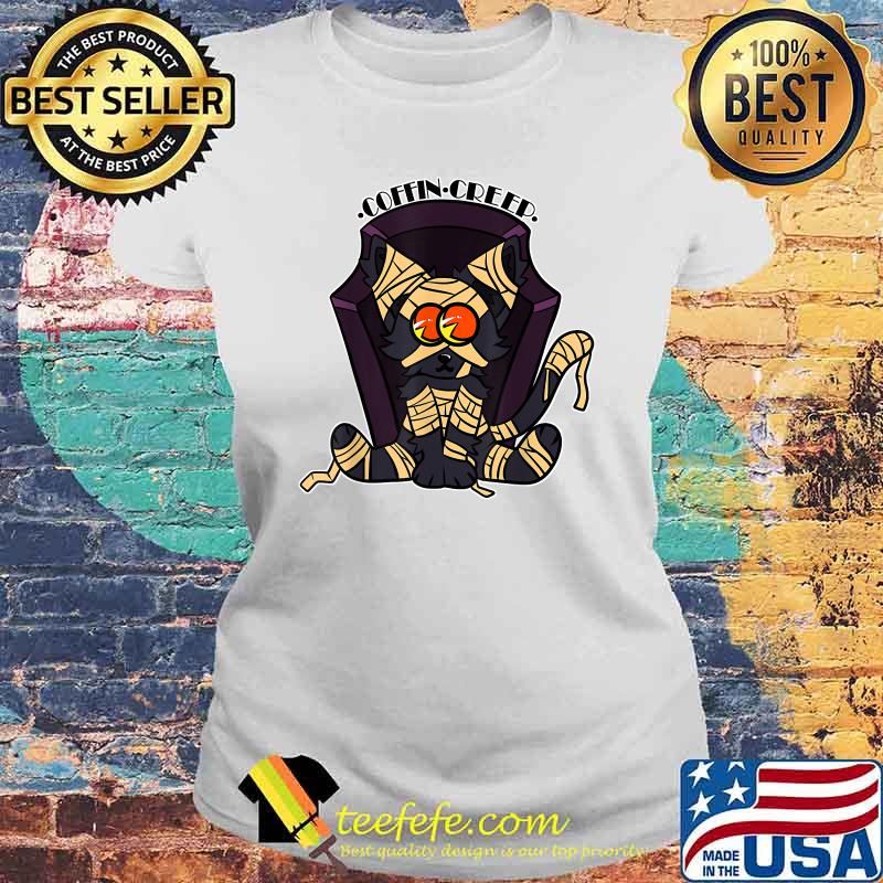 Creepy Coffin Cat T-Shirt Laides tee Creepy Coffin Cat T-Shirt Laides tee