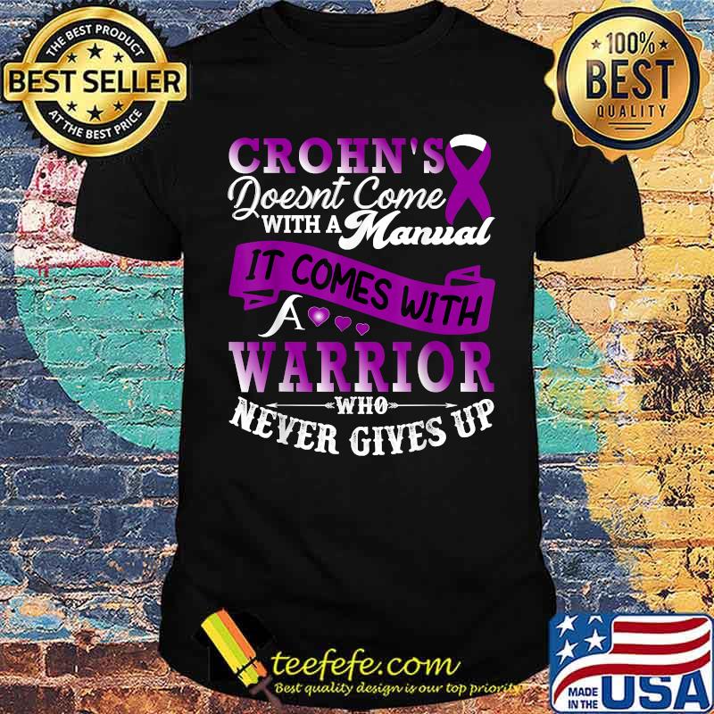 Crohn's Warrior Purple Ribbon Crohn's Disease Awareness T-Shirt