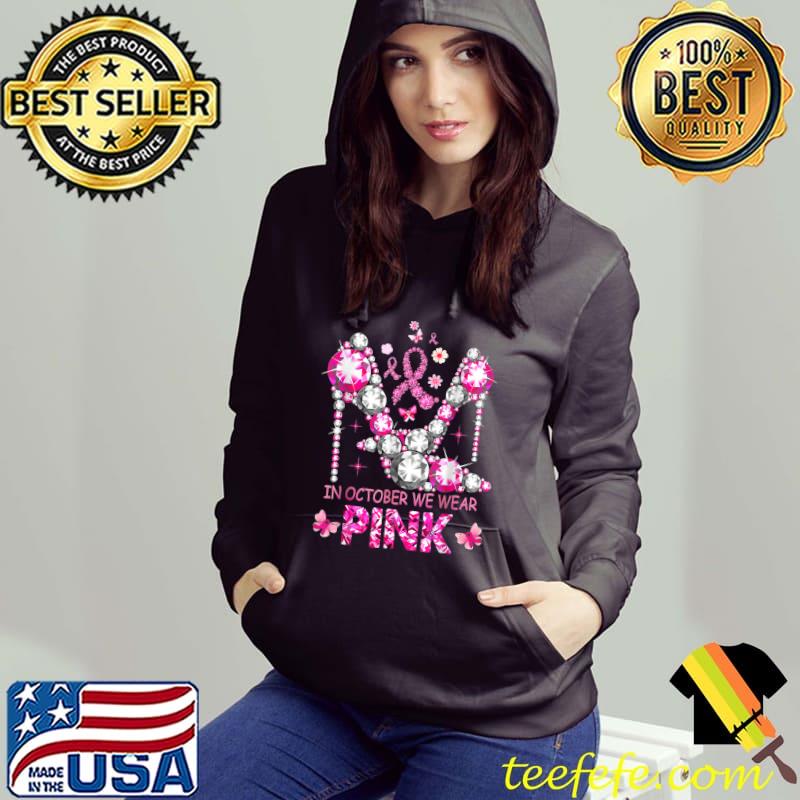 Crush Breast Cancer Awareness Bling Pink Ribbon T-s Hoodie Crush Breast Cancer Awareness Bling Pink Ribbon T-s Hoodie