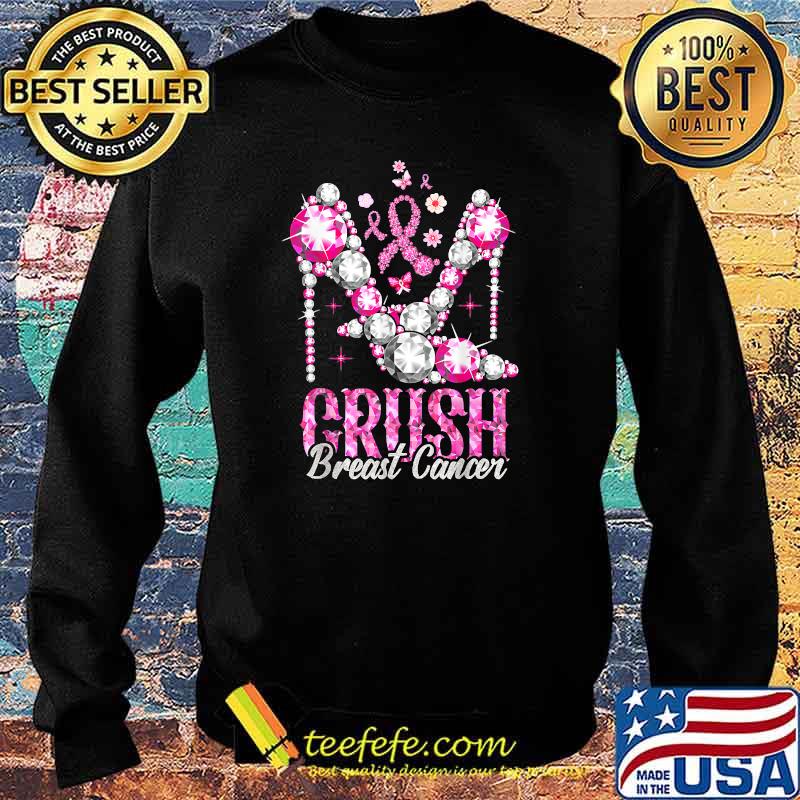 Crush Breast Cancer Awareness Bling Pink Ribbon T-s Sweater Crush Breast Cancer Awareness Bling Pink Ribbon T-s Sweater