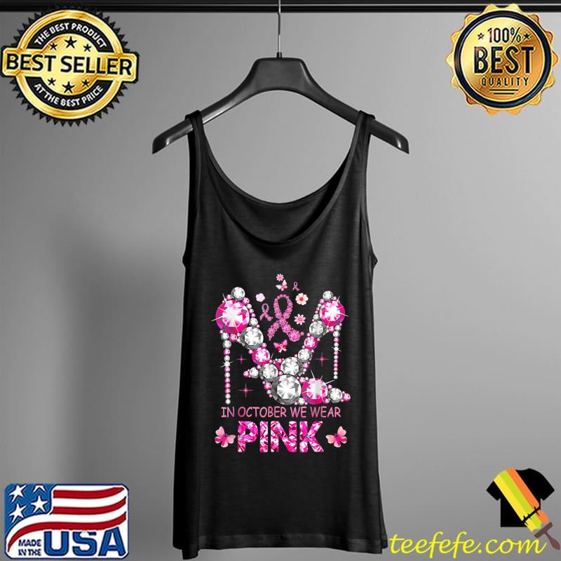 Crush Breast Cancer Awareness Bling Pink Ribbon T-Shirt Tank Top Crush Breast Cancer Awareness Bling Pink Ribbon T-Shirt Tank Top