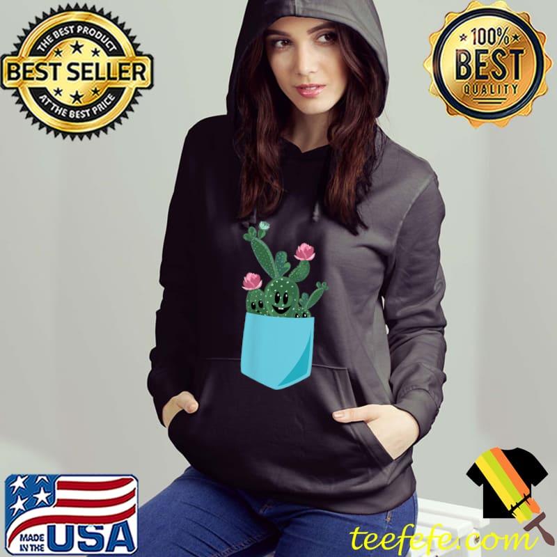 Cute Cactus Funny Succulent In Pocket Hobby Gardener Gift T-Shirt