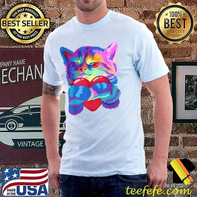 Cute Cat Shirt, Cat Lover Tshirt, Cat Art Shirt, Cat Owner T-Shirt