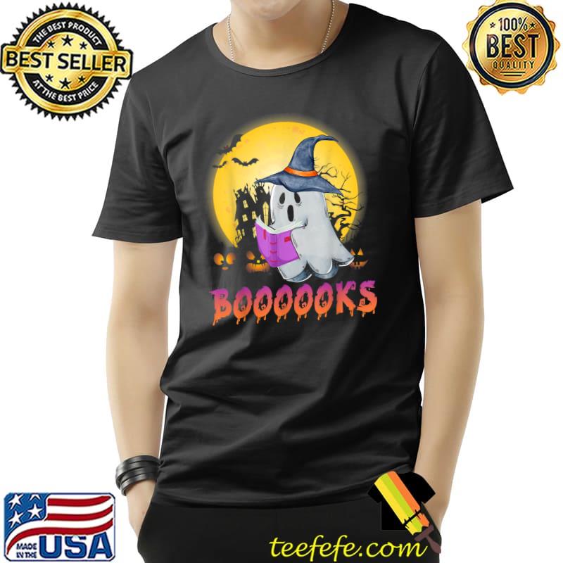 Cute Ghost Book Reading Halloween 2021 Boooks Teacher T-Shirt Unisex Cute Ghost Book Reading Halloween 2021 Boooks Teacher T-Shirt Unisex