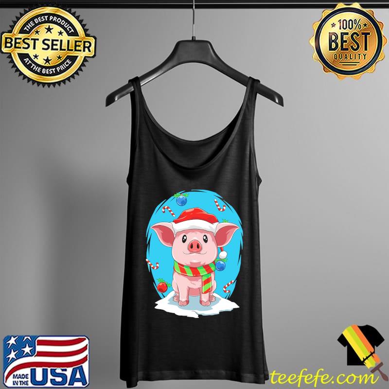Cute Pig Christmas Santa Gilt Shirt Tank Top Cute Pig Christmas Santa Gilt Shirt Tank Top