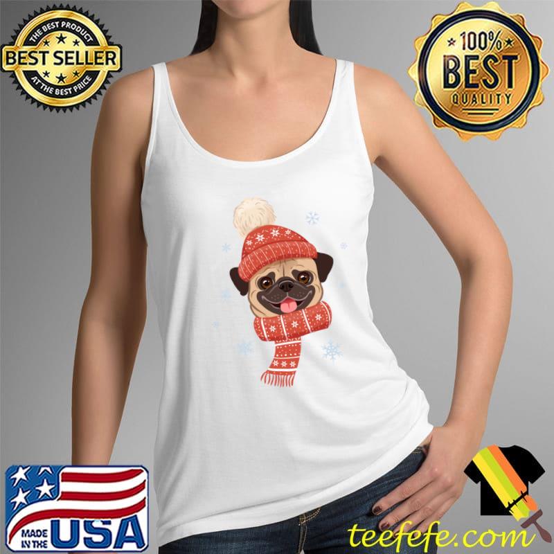 Cute Pug Christmas Ski Winter Holiday for Boys & Girls Xmas T-s Tank Top Cute Pug Christmas Ski Winter Holiday for Boys & Girls Xmas T-s Tank Top
