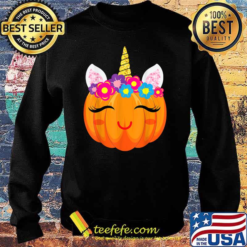 Cute Unicorn Girls Halloween Pumpkin Patch Costume Women T-Shirt Sweater Cute Unicorn Girls Halloween Pumpkin Patch Costume Women T-Shirt Sweater