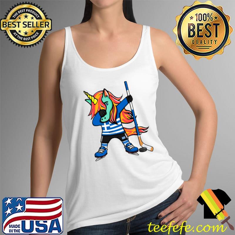 Dabbing Green Unicorn Greece Ice Hockey Fans Jersey Sport T-Shirt Tank Top Dabbing Green Unicorn Greece Ice Hockey Fans Jersey Sport T-Shirt Tank Top