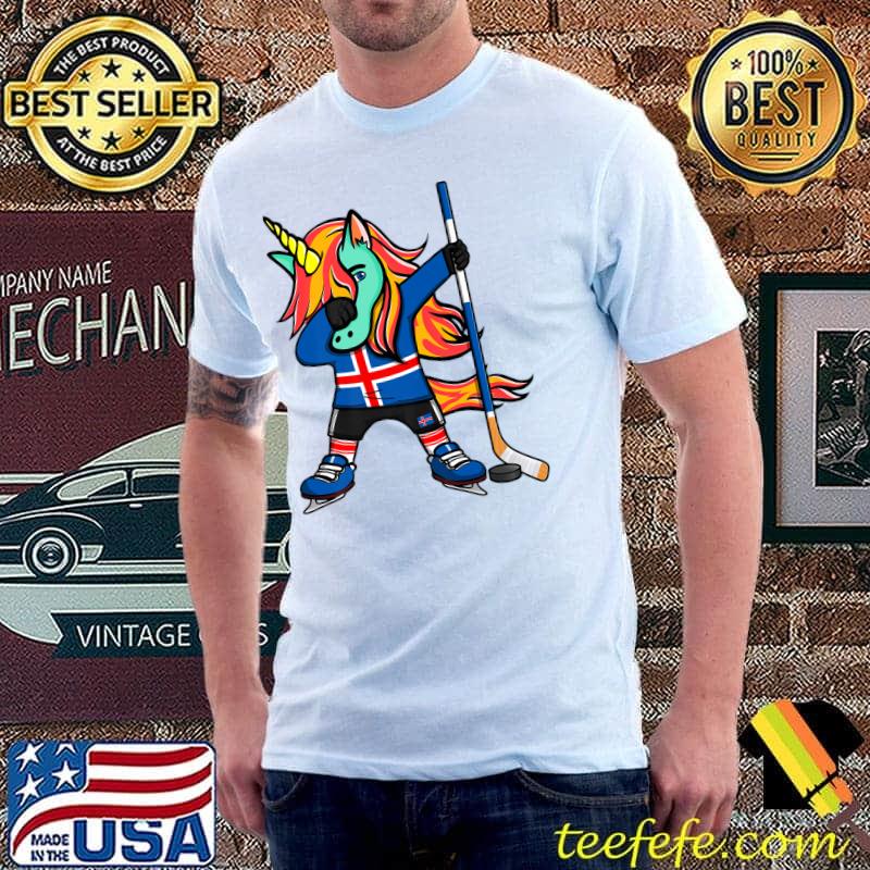 Dabbing Green Unicorn Iceland Ice Hockey Fans Jersey Sport Premium T-Shirt Unisex Dabbing Green Unicorn Iceland Ice Hockey Fans Jersey Sport Premium T-Shirt Unisex