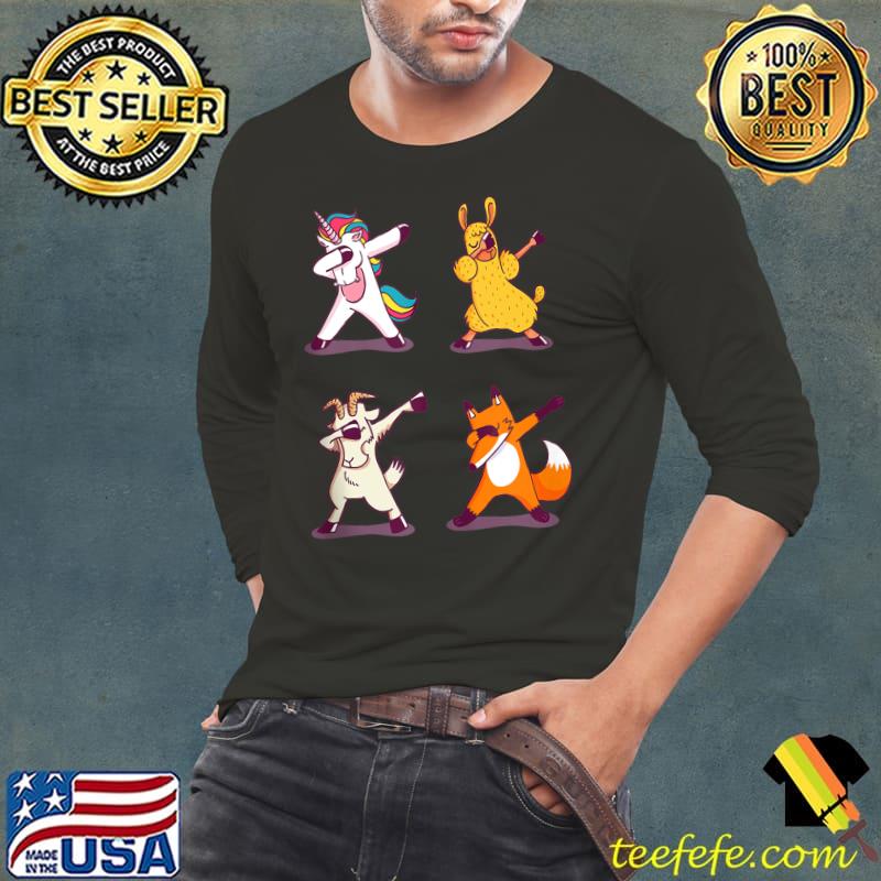 Dabbing Halloween Unicorn Llama Fox Goat Pumpkin Scary Boys T-s Long Sleeve Tee Dabbing Halloween Unicorn Llama Fox Goat Pumpkin Scary Boys T-s Long Sleeve Tee