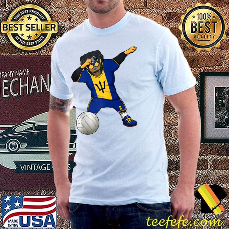 Dabbing Rottweiler Barbados Jersey Barbadian Volleyball Fans T-shirt