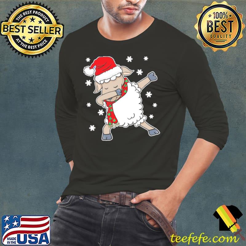Dabbing Santa Christmas Sheep Shirt Long Sleeve Tee Dabbing Santa Christmas Sheep Shirt Long Sleeve Tee