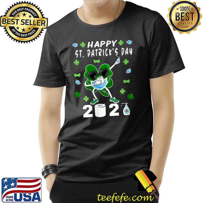 Dabbing Shamrock In A Mask Happy St Patrick's Day 2021 T-Shirt Unisex Dabbing Shamrock In A Mask Happy St Patrick's Day 2021 T-Shirt Unisex