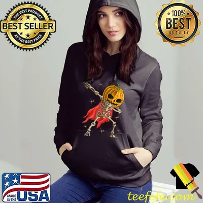 Dabbing Skeleton Costume Pumpkin Dabbing Halloween T-Shirt