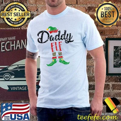 Daddy Elf Cute Funny Xmas Christmas Vintage T-shirt