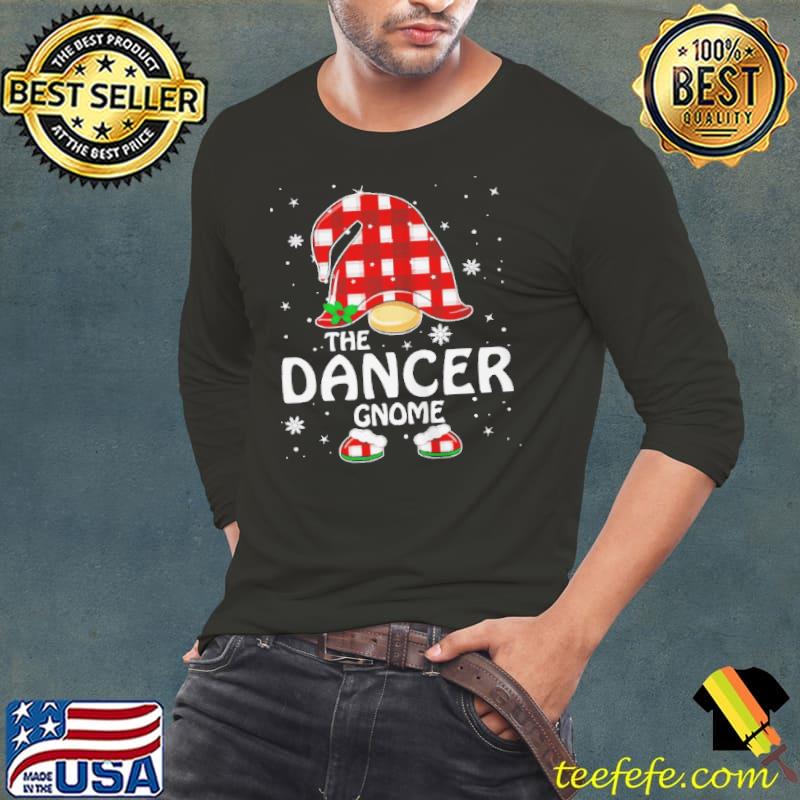 DANCER GNOME BUFFALO PLAID MATCHING FAMILY CHRISTMAS PAJAMA SHIRT