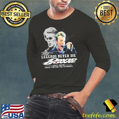 David Bowie Legend Never Die Thank You For The Memories 1947 2016 Signatures Shirt