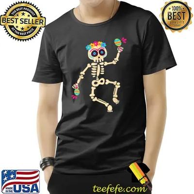 Day Of The Dead Skeleton Dia De Los Muertos Shirt Women Kids T-Shirt