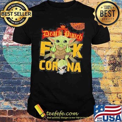Death punch fuck corona skull yoda star war shirt