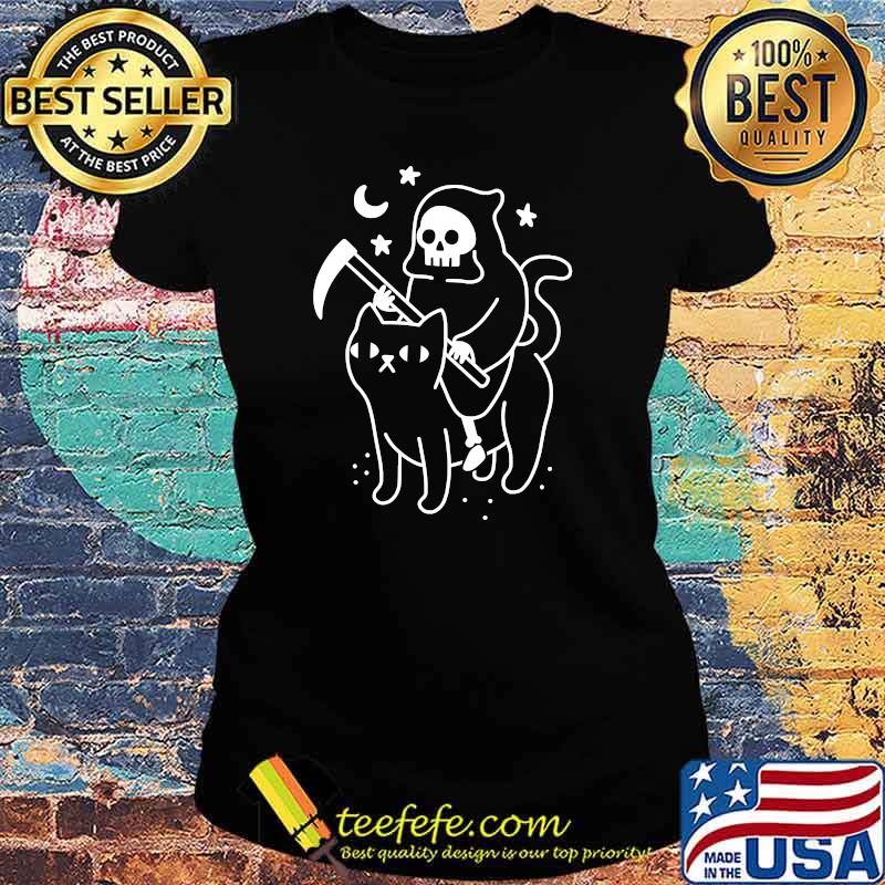 Death Rides A Black Cat Classic T-Shirt Ladies tee Death Rides A Black Cat Classic T-Shirt Ladies tee