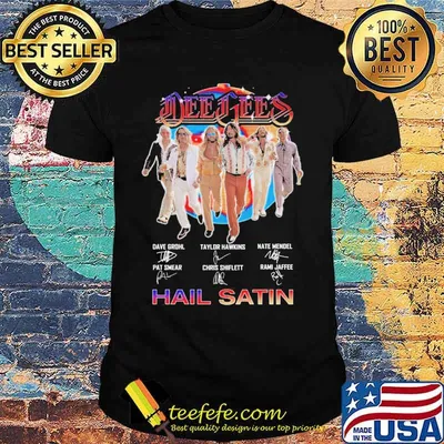 Dee Gees Hail Satin dave grohl taylor hawkins chris shiflett signatures shirt