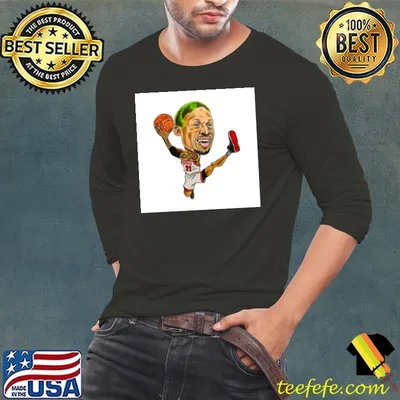 Dennis Rodman Caricature Bulls 91 Shirt