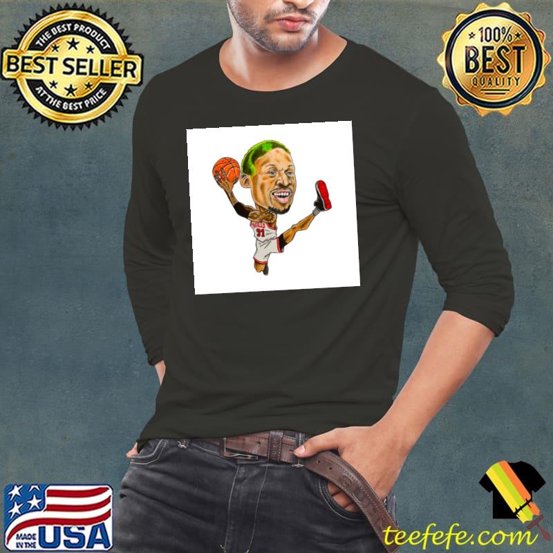 Dennis Rodman Caricature Bulls 91 Shirt