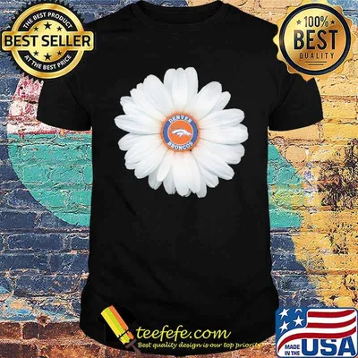 Denver broncos football flower shirt