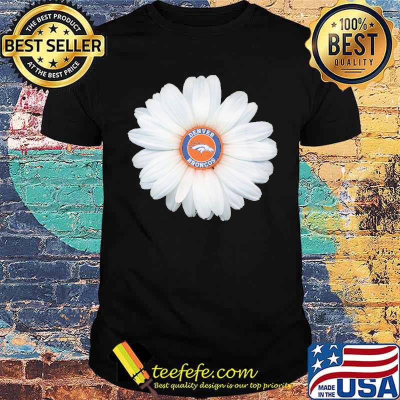 Denver broncos football flower shirt