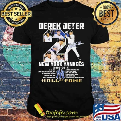 Derek Jeter New York Yankees 1995 2014 Hall Of Fame Signature Shirt