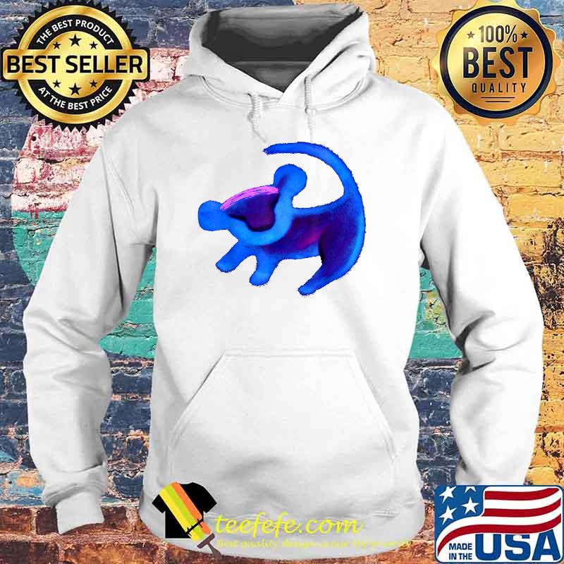 Disney Lion King Simba Cave Painting Blue Hue T-Shirt Hoodie Disney Lion King Simba Cave Painting Blue Hue T-Shirt Hoodie
