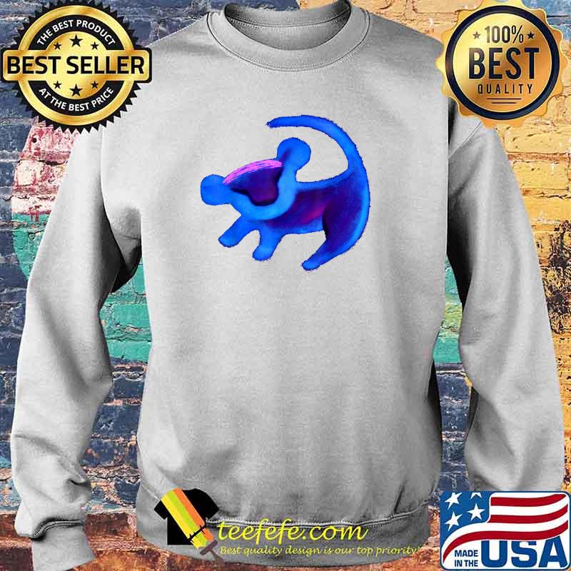 Disney Lion King Simba Cave Painting Blue Hue T-Shirt Sweater Disney Lion King Simba Cave Painting Blue Hue T-Shirt Sweater
